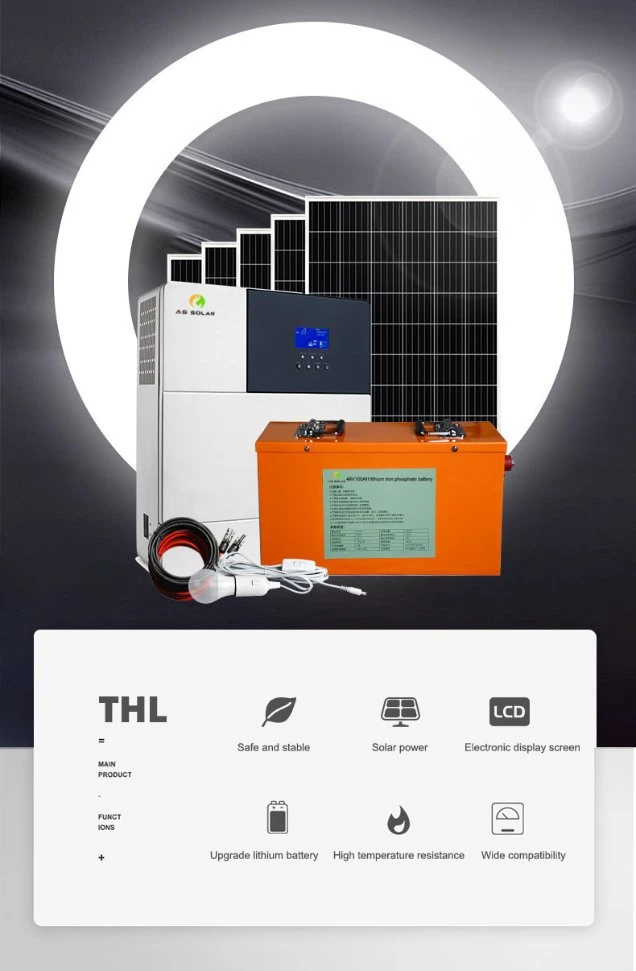 3kw/5kw/10kw/15kw Complete Home Energy Storage Power on/off-Grid Hybrid System Inverter and Lithium Battery