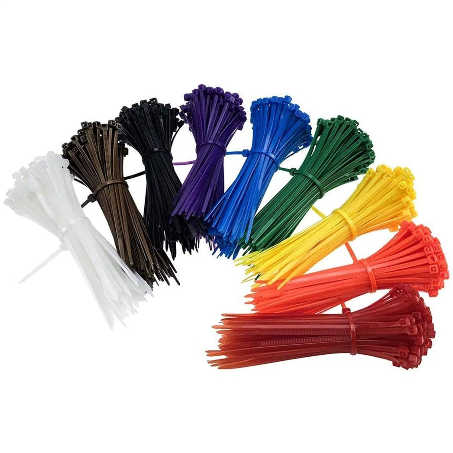 Cable Ties Box Coloured 450 Pieces Cable Ties Set 450 Pieces (50 Pieces/Colour) 4.8 X 200 mm Nylon Polyamide Self-Extinguishing