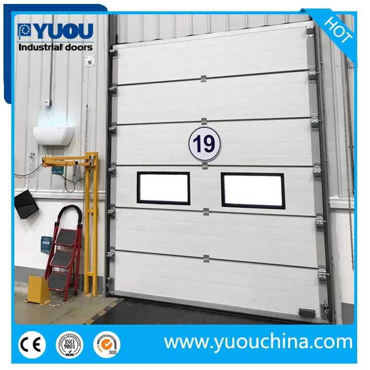 Industrial Automatic Electrical High Lifting Overhead Sectional Door for Cold Storage