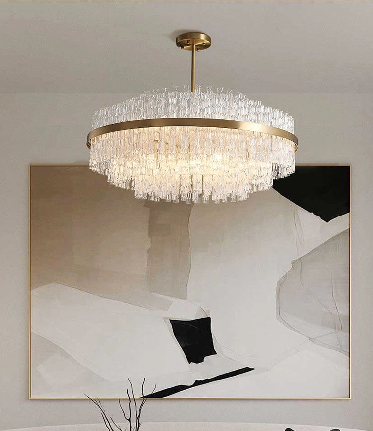 New Modern Nordic Living Room Decoration K9 Crystal Glass LED Chandelier