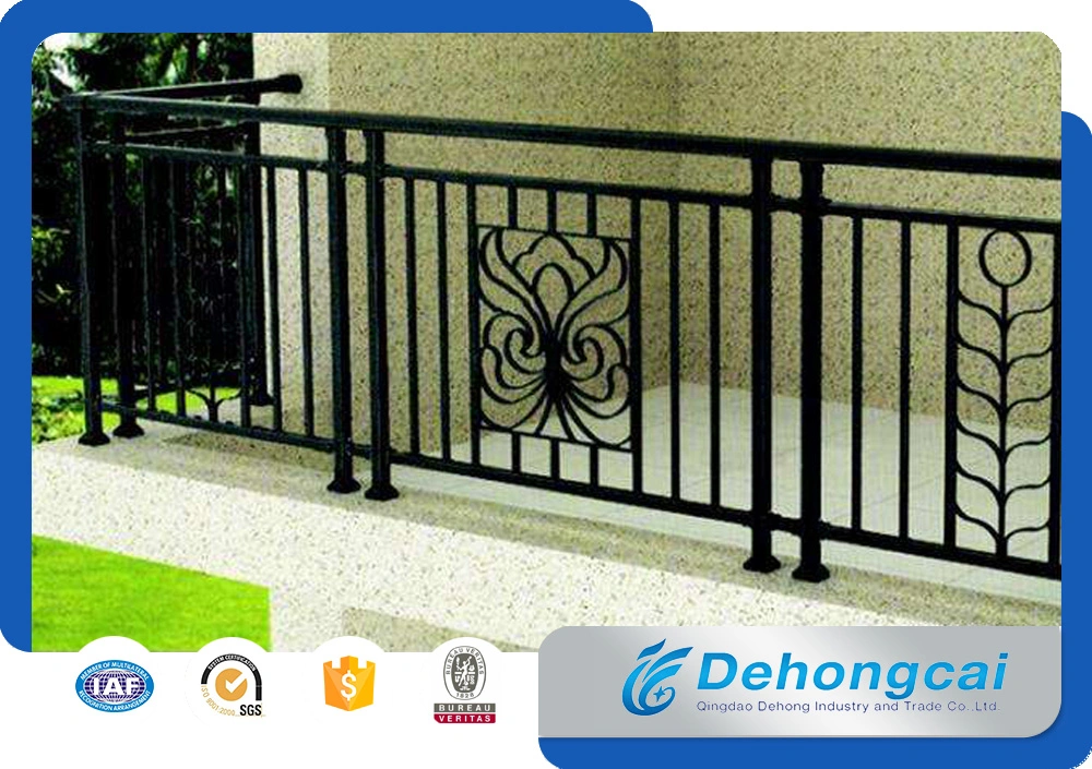 Ornamental Galvanized Wrought Iron Safety Balcony Fence with Powder Coated