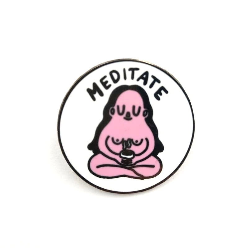 Round Cute Mini Cartoon Custom Logo Hard Enamel Pin