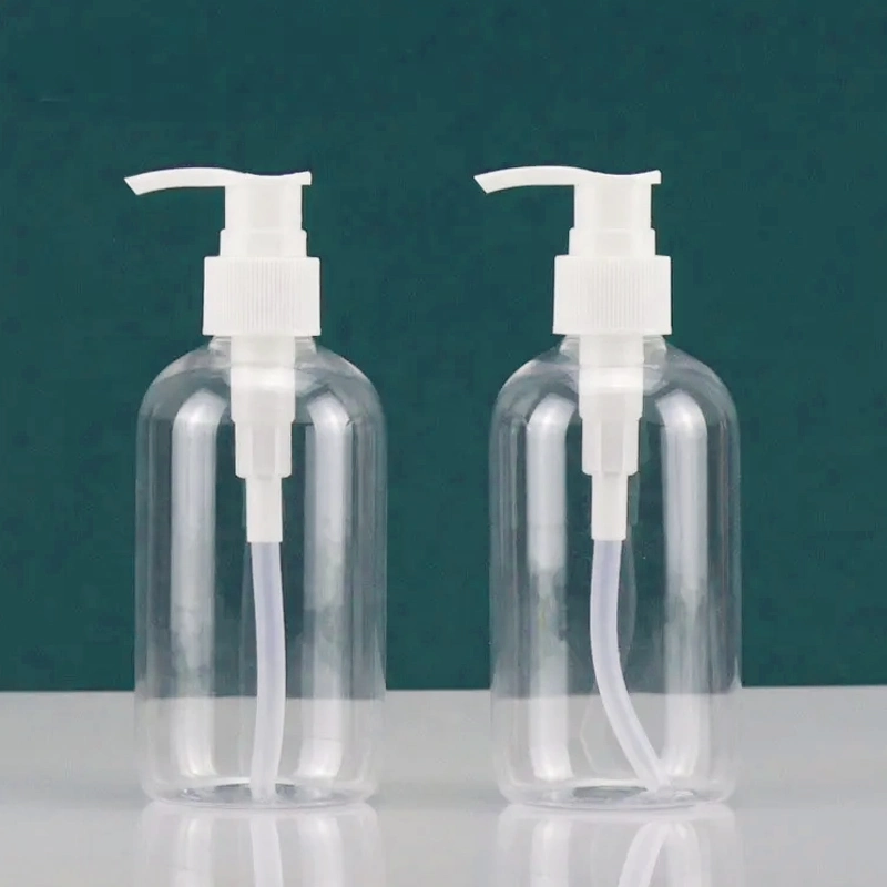 Wholesale 250ml 350ml 550ml 700ml Round Clear Pet Plastic Shampoo Bottle