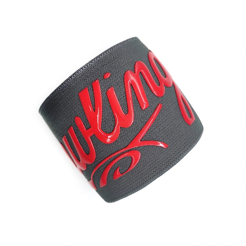 3D Silicone Rubber Embossed Logo Printed Elastic Band