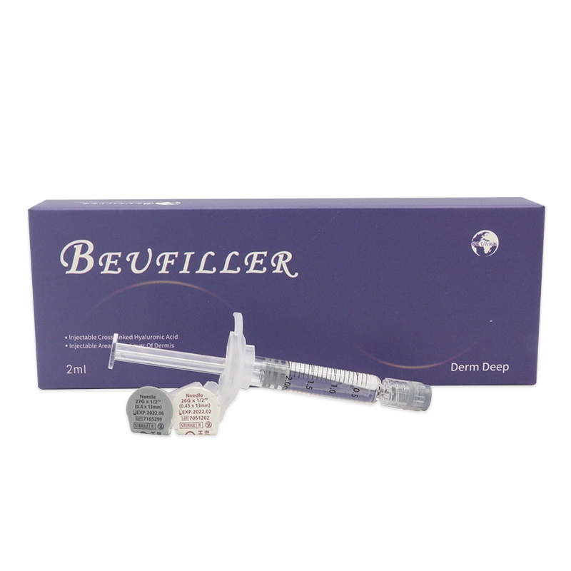 Top Suppliers China Bdde Cross-Linked Injectable Deep Lines Hyaluronic Acid Dermal Filler for Nose Cheek Chin Wrinkles Lips