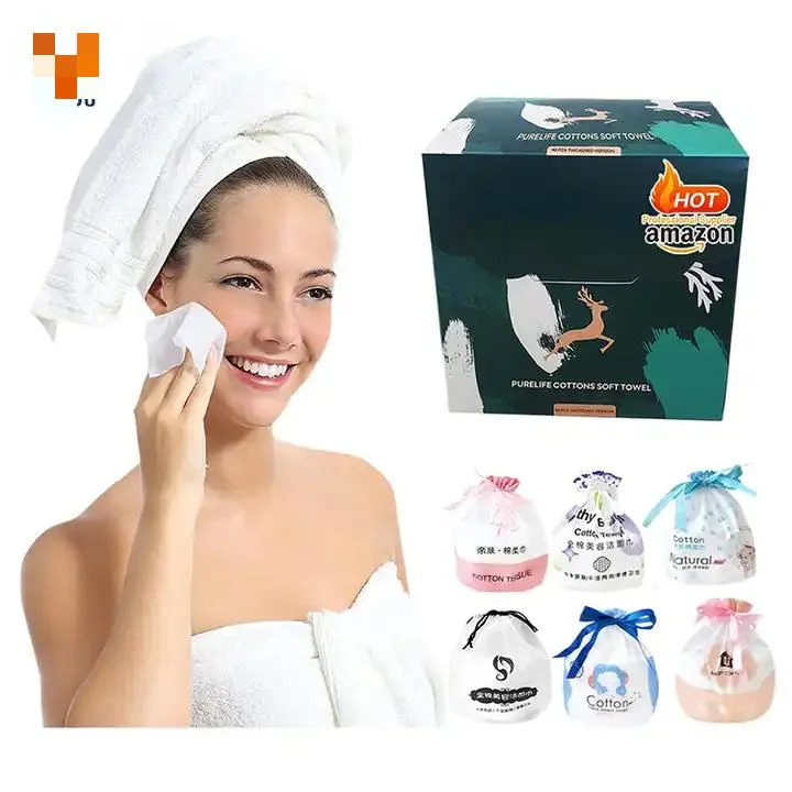 Сухая и влажная уборка, одноразовые полотенца для лица Cotton Non-Woven Facial Towel, средство для удаления макияжа из чистящей ткани для лица