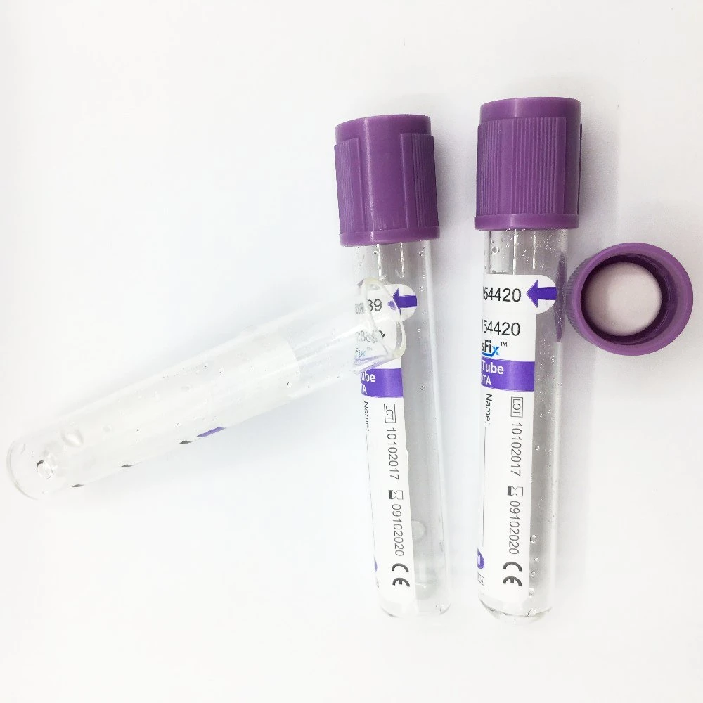 Pet desechables EDTA K2/K3 Tubo de extracción de sangre de vacío