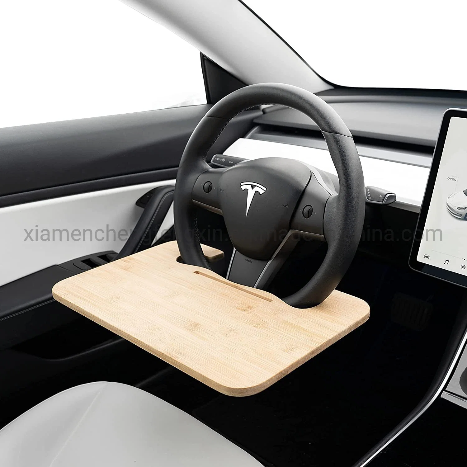 Steering Wheel Tray - Eat Lunch Comfortably in Your Car - Car Laptop Desk for Working Remotely - Fits Most Cars Including Tesla Model