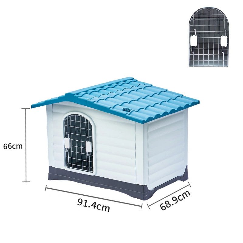 Four Sizes Dog Houses Outside Pet-Friendly PP Plastic Material Pet House for Large Dog