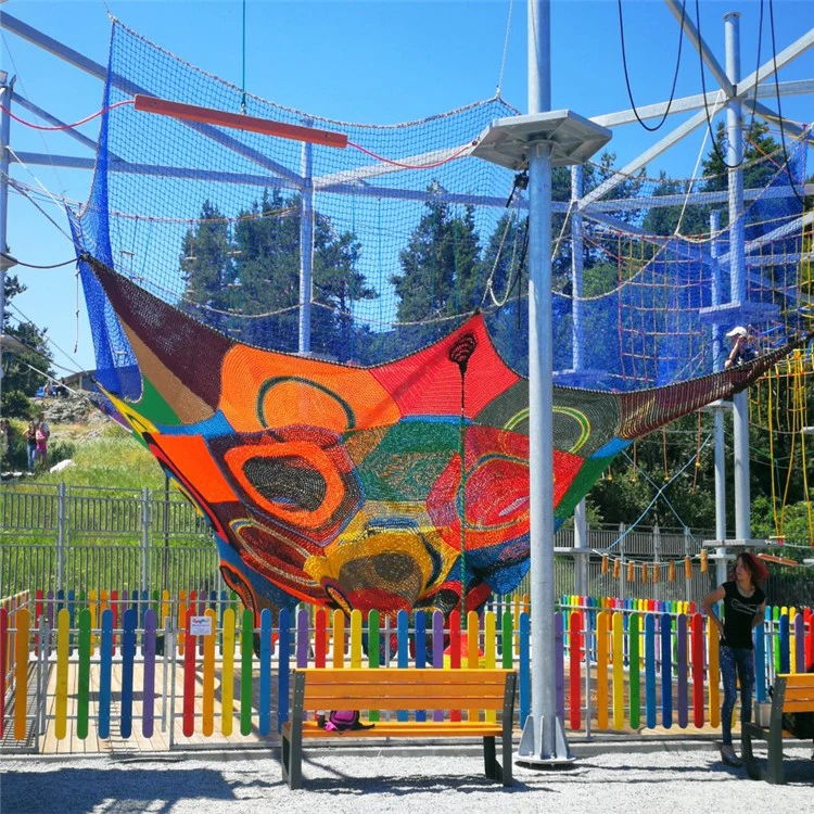 Customized Amusement Game Indoor Outdoor Gym Park Children Climbing Rainbow Nets Kids Playground