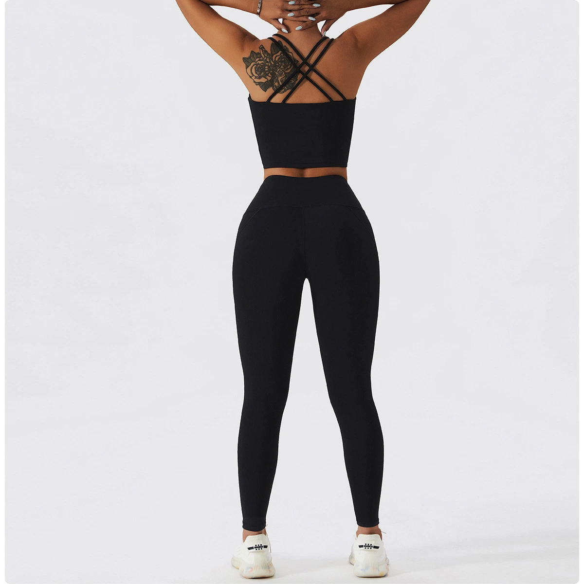 Intérieur fluff doux ensemble de yoga pour femmes vêtements de sport ensemble de sport non Devant Seam Yoga Wear Gym Fitness vêtements de sport entraînement Vêtements pour femme