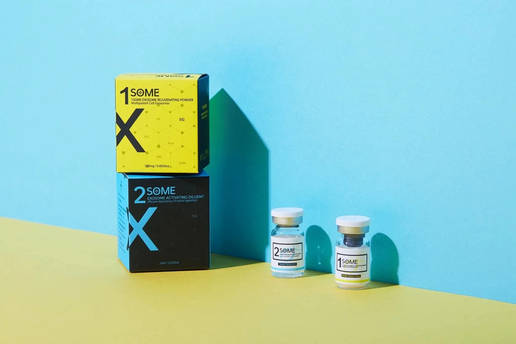 2xsome Exosome кожу Booster порошка, подвергнутые сублимационной сушке 100mg сигнал Derma Комплект горячей продажа Monalisa кромки заливной ЭБУ системы впрыска для морщин малыша перед лицом