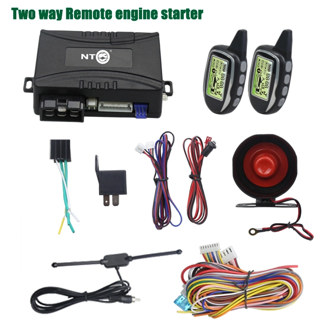 Two Way Car Alarm System Remote Engine Start LCD Remote