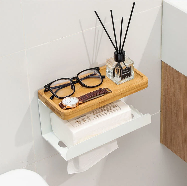 Shop Tissue Box Wooden Paper Holders Tissue Tube Cosmetic Remote Control Storage Box Toilet Paper Holder Phone Shelf