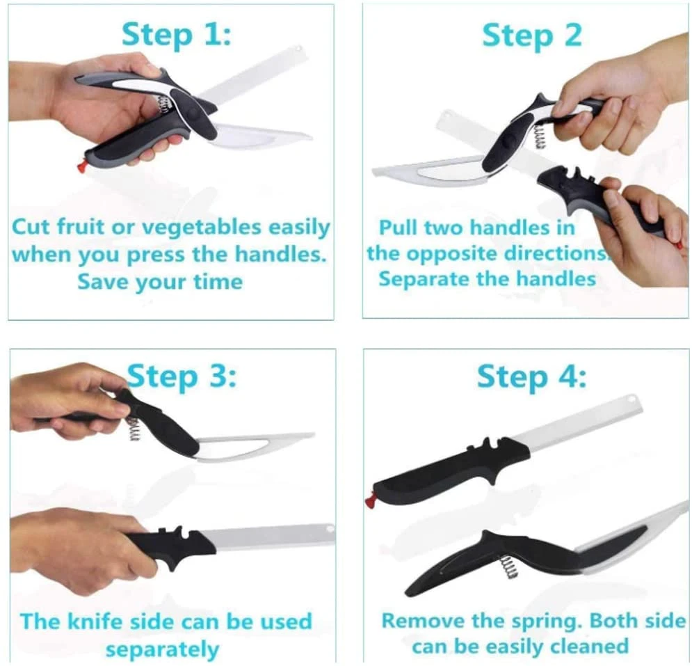 Stainless Steel Kitchen Scissors Vegetable Scissors Clever Scissors for Kitchen