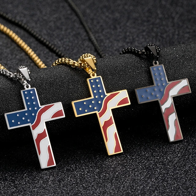 European and American Titanium Steel Cross Christian Gifts Jewelry for Np-F-Dz176