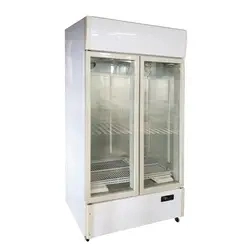 Manufacturer Transparent 650L Glass Door Refrigerator Freezer Fridge with LED Lights