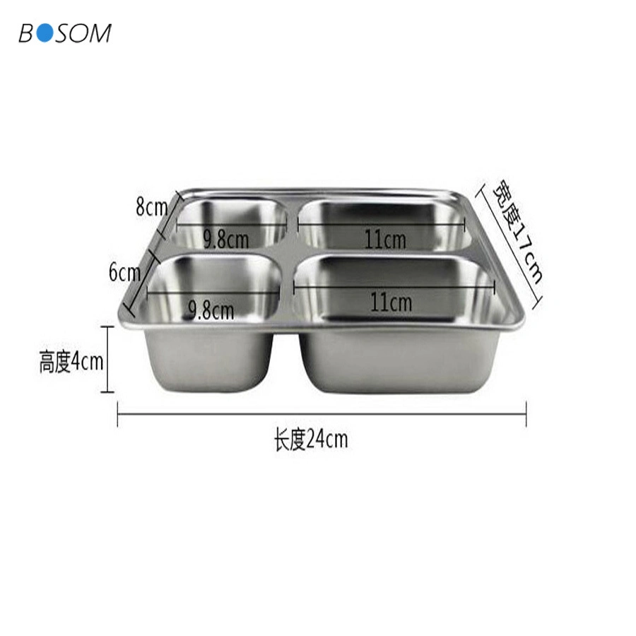 Food Grade Standard Stainless Steel Kitchenware, High quality/High cost performance Food Box, Lunch Tray