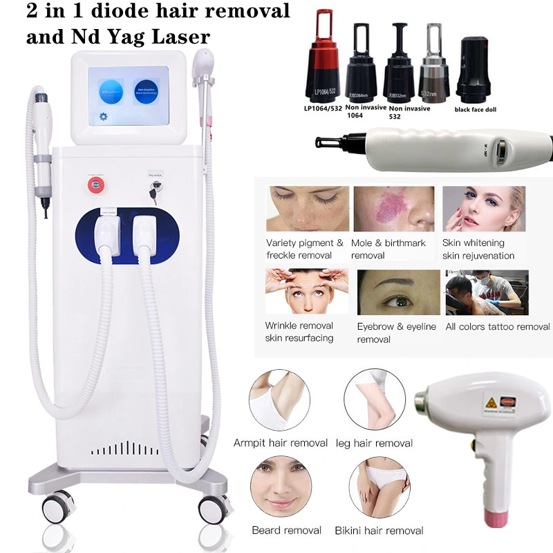 Beauty Salon Equipment Laser Hair Removal 755nm 1064nm Laser Skin Beauty Machine ND YAG Laser Machine