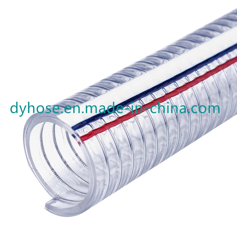 High quality/High cost performance PVC Spiral Spring Reinforced Transparent Hose Agricultural Irrigation Pipe PVC Steel Wire Reinforced Hose