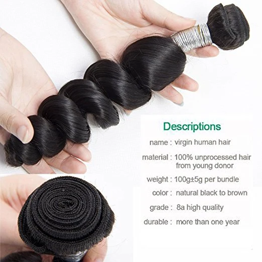 Offres d'onde Kbeth lâche des cheveux humains Fashion Beauté offre groupée de couleur naturelle le commerce de gros