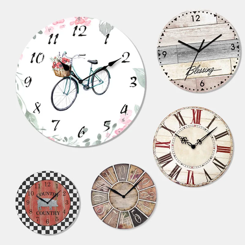 Relógio de parede de sublimação por grosso de 16 polegadas - mola de papel Orologio Horloge Murale Madeira MDF para Home decoração promoção Gift