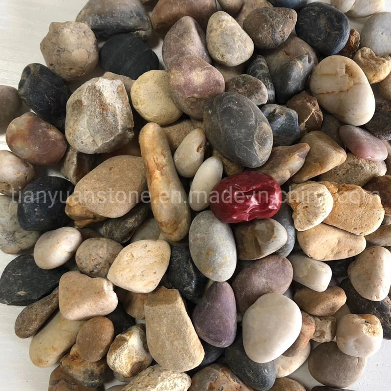 Mixed Color Natural Polished Pebble Cobble Stone River Stone