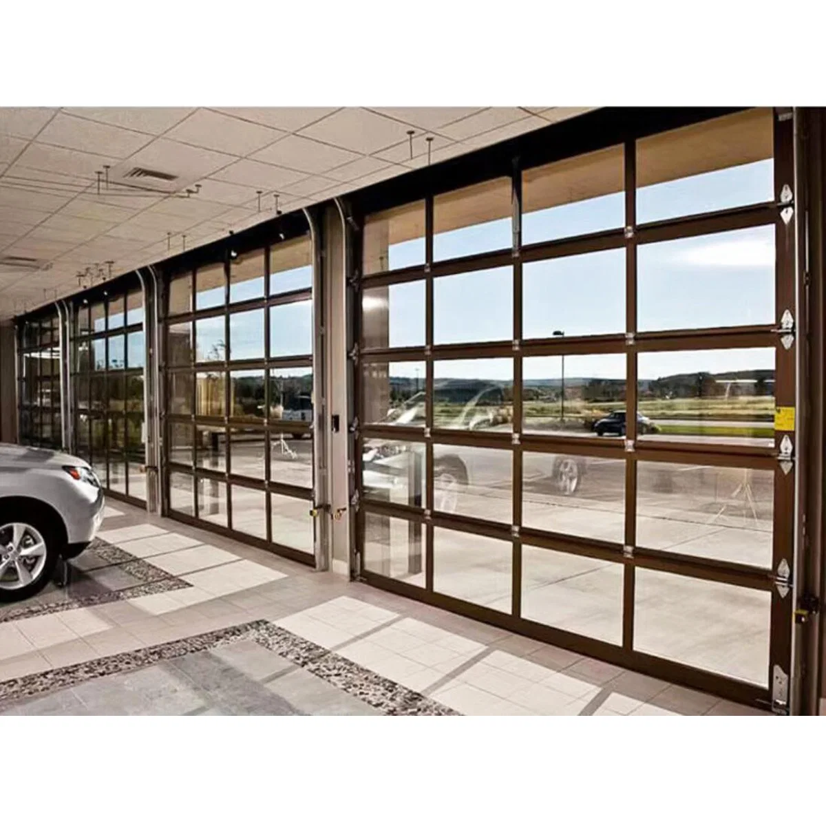 Modern Electric Remote Control Automatic Sensor Doors Wholesale/Supplier Price Used French Aluminum Transparent Double Glass Roll up Garage Door