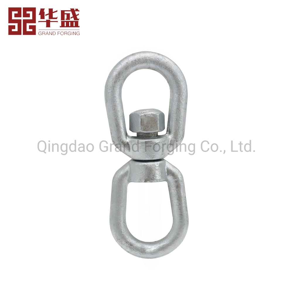 Qingdao Forging Factory High quality/High cost performance  Hot Galvanized G402 Us Type Carbon/Alloy Steel Connecting Rigging Swivel Ring Drop Hot Forging Swivel Ring Sling Ring