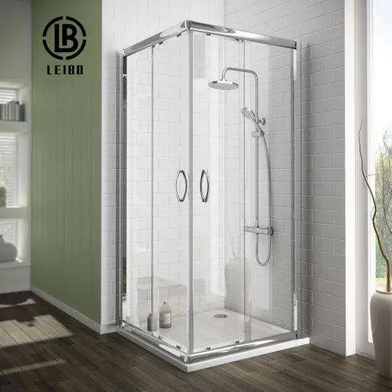 High quality/High cost performance  Aluminum Flat Open Shower Room with Tempered Glass