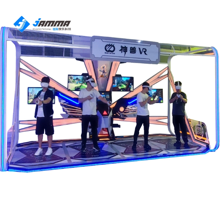 Cheap Price 4 Player Vr Shooting Game Platform Multiplayer Vr Simulator Shop Big Space Vr Simulator for Mall Game Centre