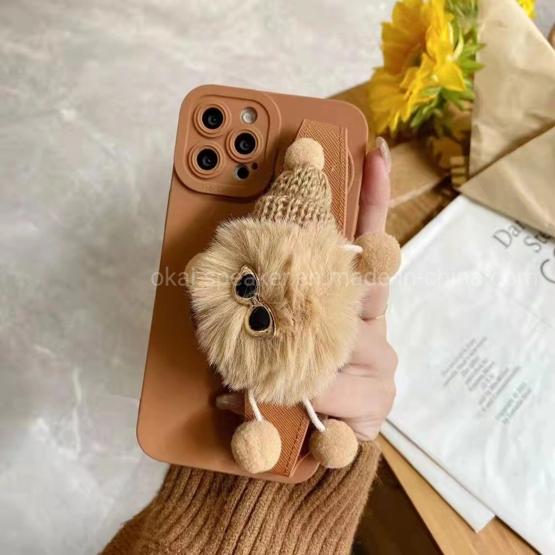 New Cartoon Toys Bear Wristband Holder Stand Mobile Phone Case