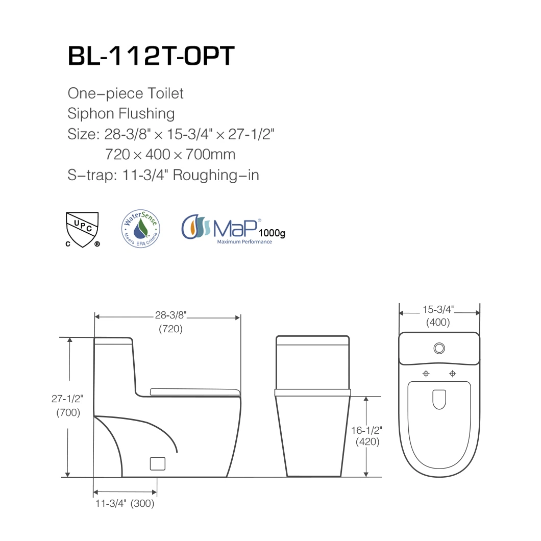 Toilette Sanitarios Tornado 1 Piece Ceramic Wc Sanitary Ware Bathroom Toilet Bowl for Sale