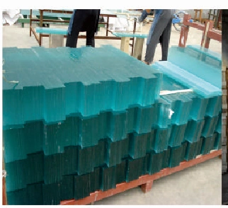 Blue Louver Glass Decorative Glass