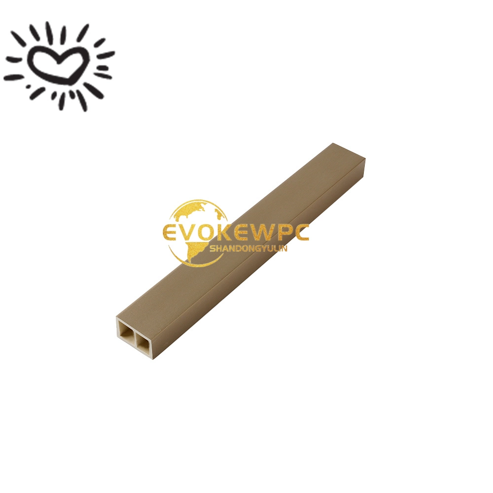 Evokewpc WPC PVC Madera plástico compuesto decoración tubo de madera cuadrada