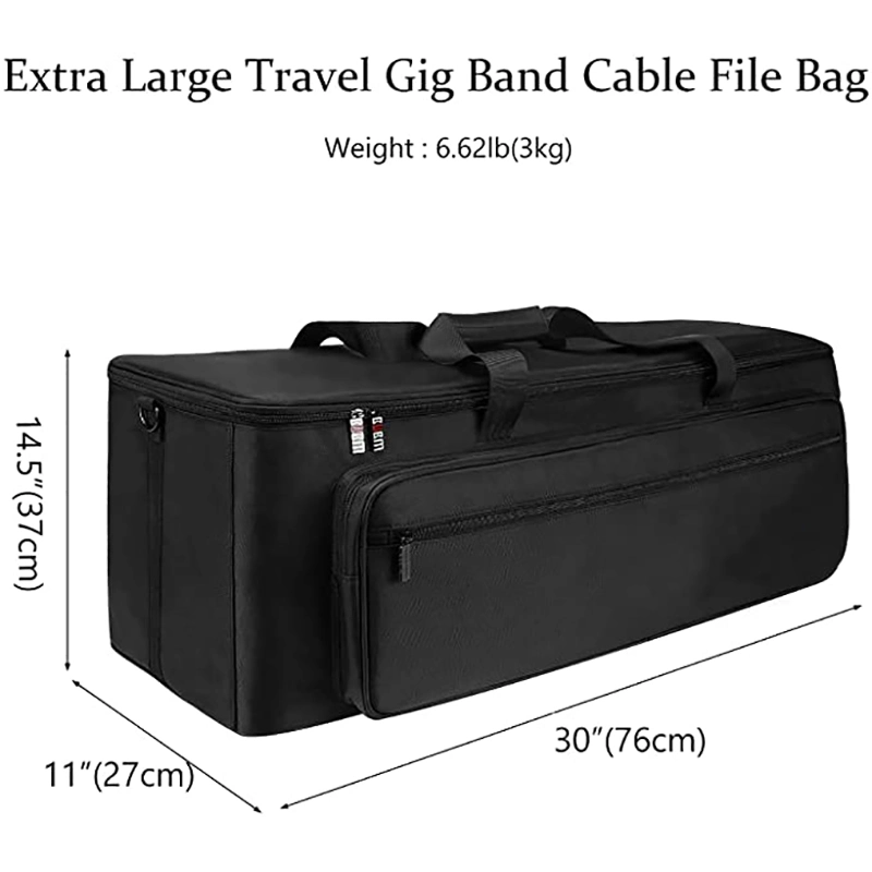 Twinkle Accessoires musiciens de l'organiseur Gig câble étanche de sac de fichier d'équipement