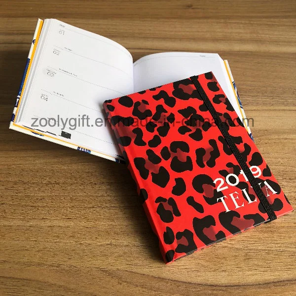 Golden Foil Stamping Hard Cover Notebook Planner Organizer Agenda Diary Weekly with Elastic