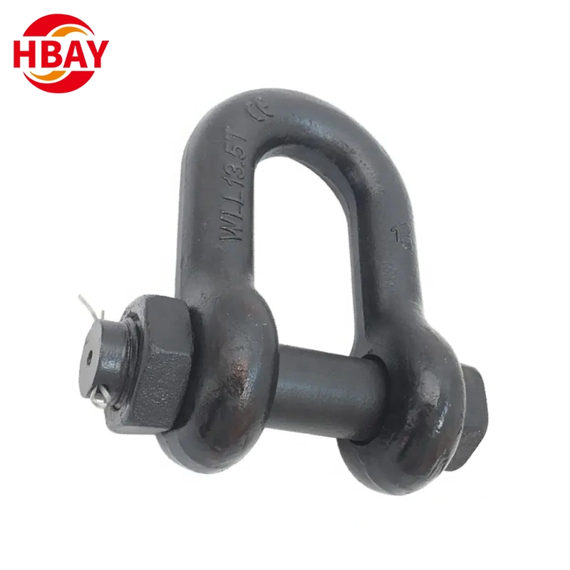 Factory Custom Us Type G2150 Forged Carbon Steel Bolt Type Chain Shackle