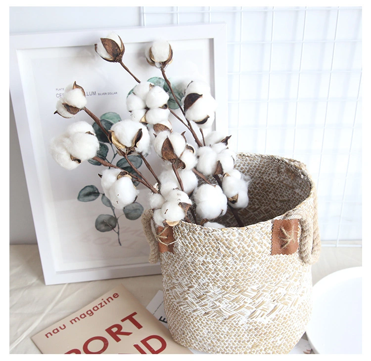 Handmade Natural Cotton Branches Dried Flowers Cotton Stems DIY Artificial Flowers