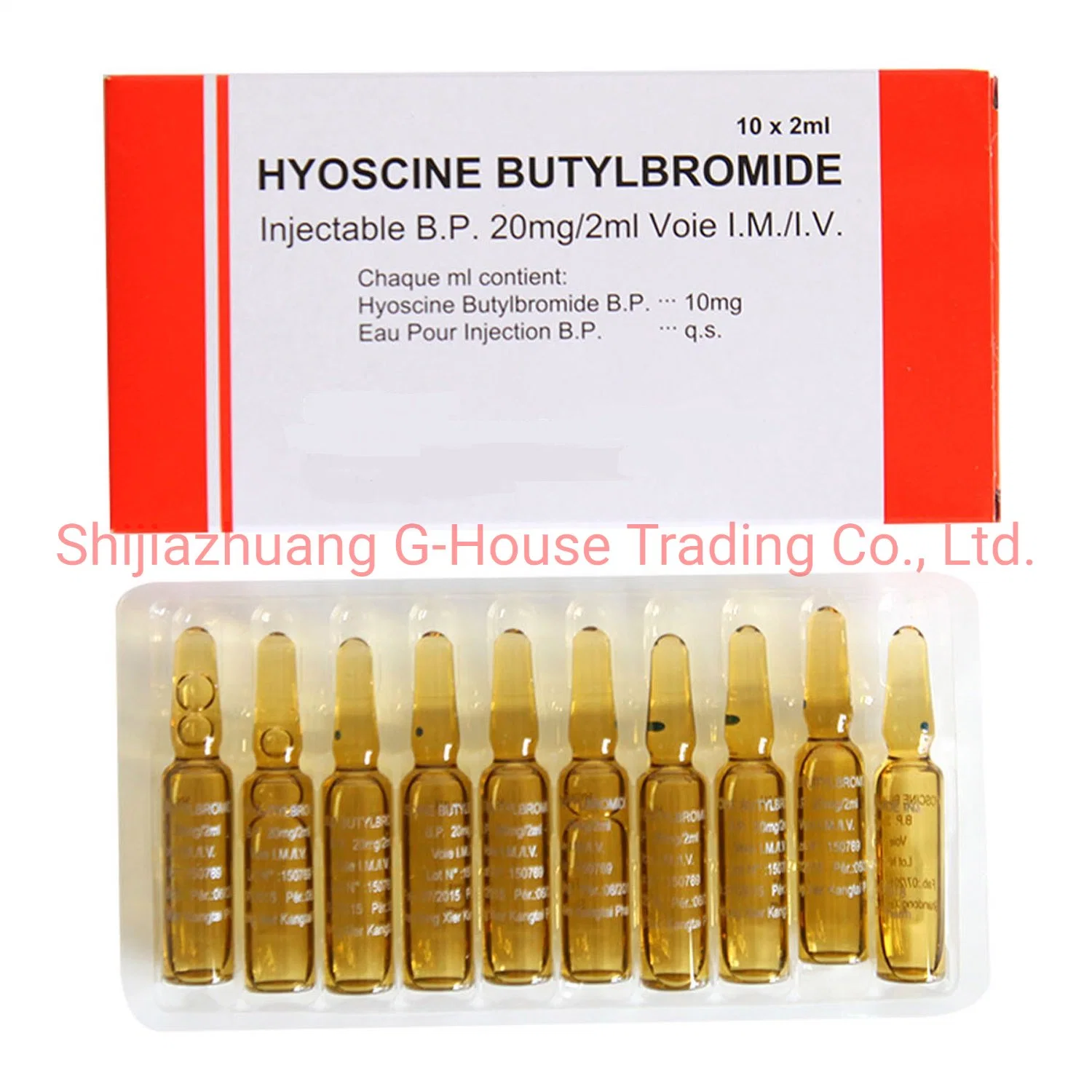 Hyoscine Butylbromide terminado de inyección de drogas farmacéuticas de la medicina occidental