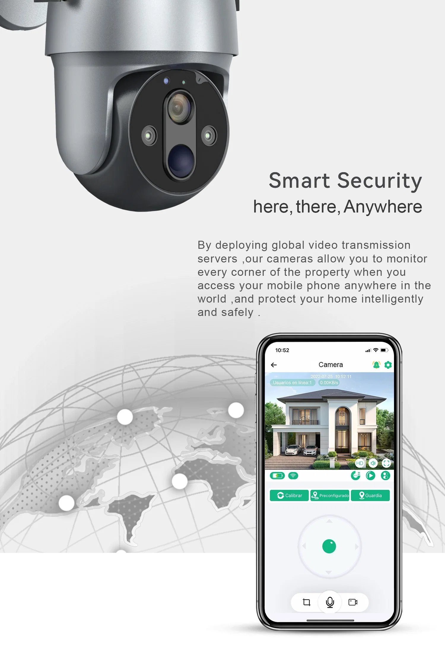 2022 Newest 8MP Solar Security Outdoor WiFi Camera Waterproof Rechargeable Wireless Battery Powered 4K PTZ Camera with PIR Color Night Vision