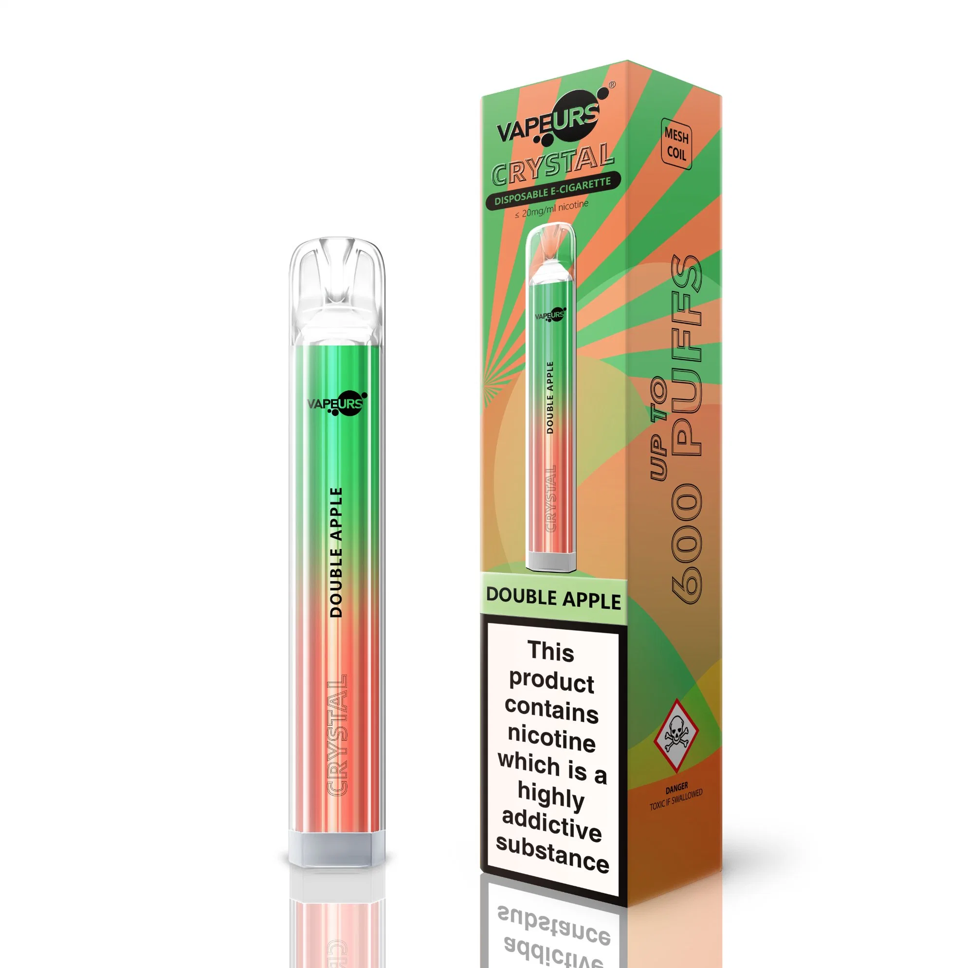 Bestseller Großhandel Markt Crystal Bar 600 Puffs Tpd Einweg Rauchen Pen Style E Zigarette
