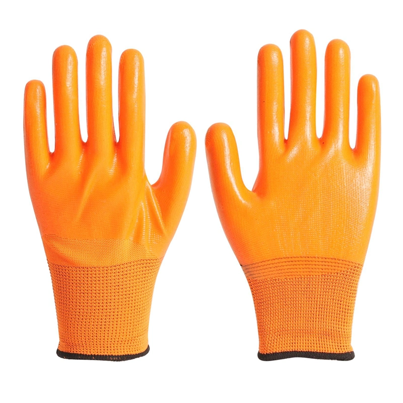 13G Nylon Knitted PVC TPR Coated Gloves Industrial Acid Resistant Hand Protection PVC Palm Coated Gloves