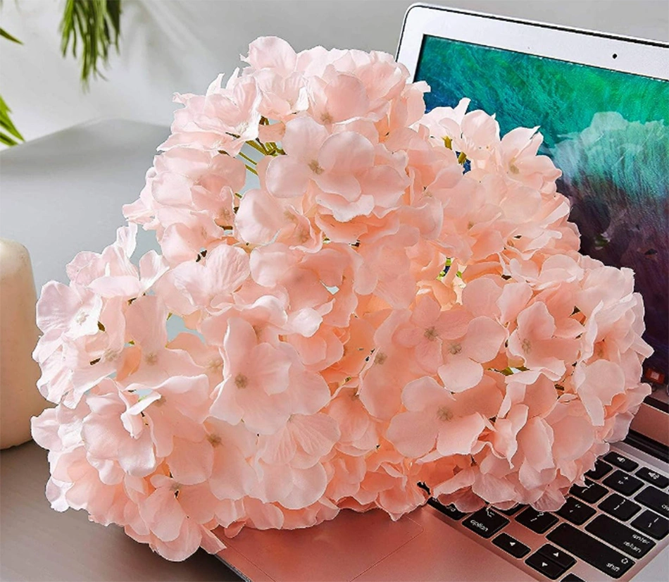 Hortensia Blumen Blush Heads 10 Fake Hortensia Seide Künstliche Blumen Für Hochzeit