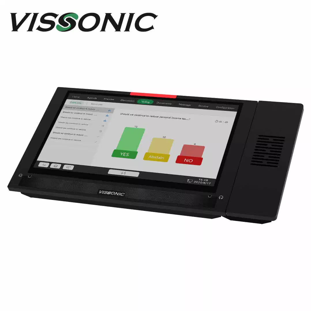 Paperless Conference Video Motorized Monitor 15.6 Inches Multimedia Touch Screen Microphone Unit