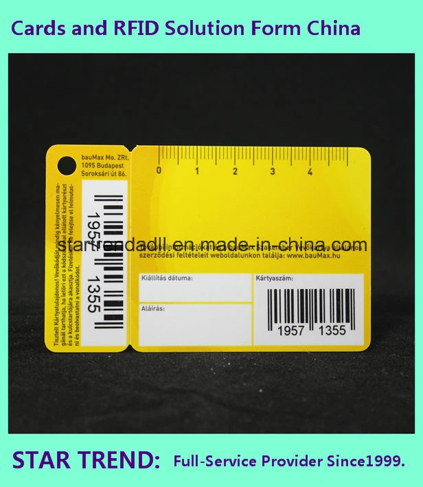 Nonstandard Combo Card with Barcode Punch for Hardware Store