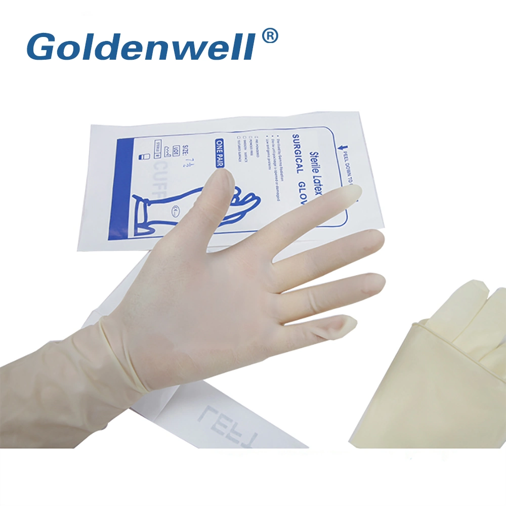 Factory Supply Disposable Medical Power Free Sterile Latex Surgical Glove