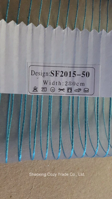 Nouveau projet populaire Stripe 008230 Sheer Rideau organza tissu