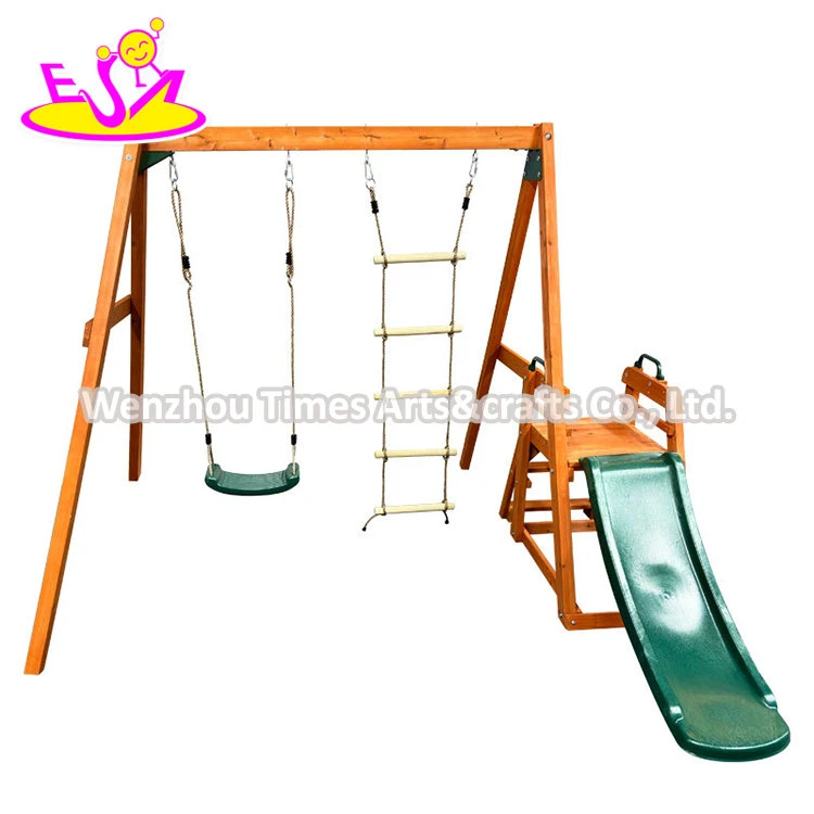 Hot Sale Outdoor Play Set Eco-Friendly Wooden Backyard Playground for Kids W01d277