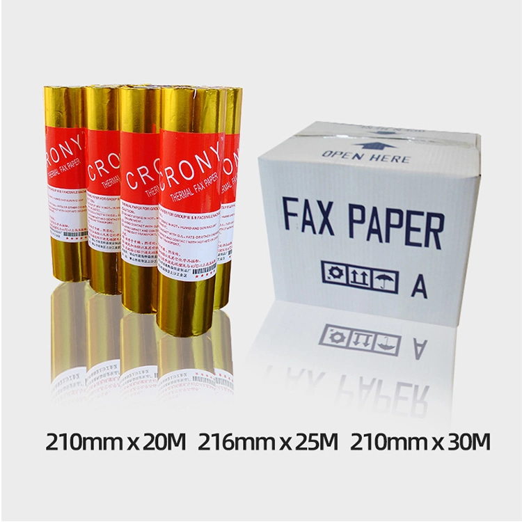 Rollos de papel de fax térmico de alta calidad A4 Tamaño 210mm para Impresora de oficina con precio de fábrica